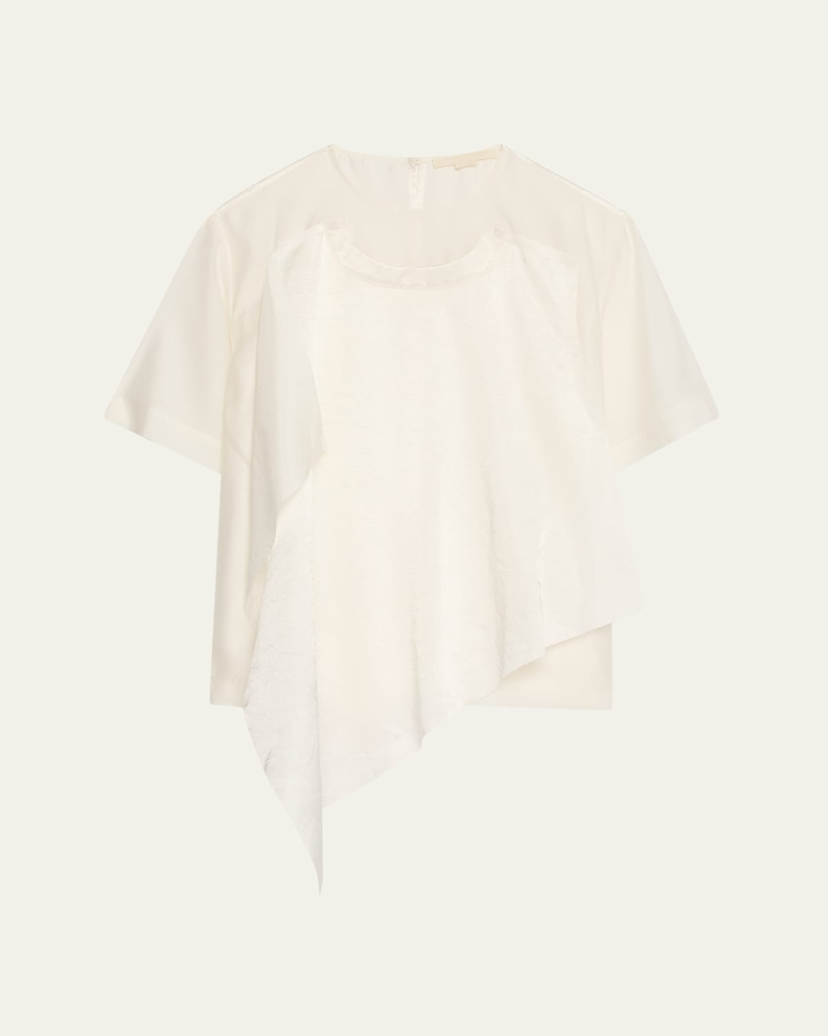 Shantung And Crinkled Satin T-Shirt