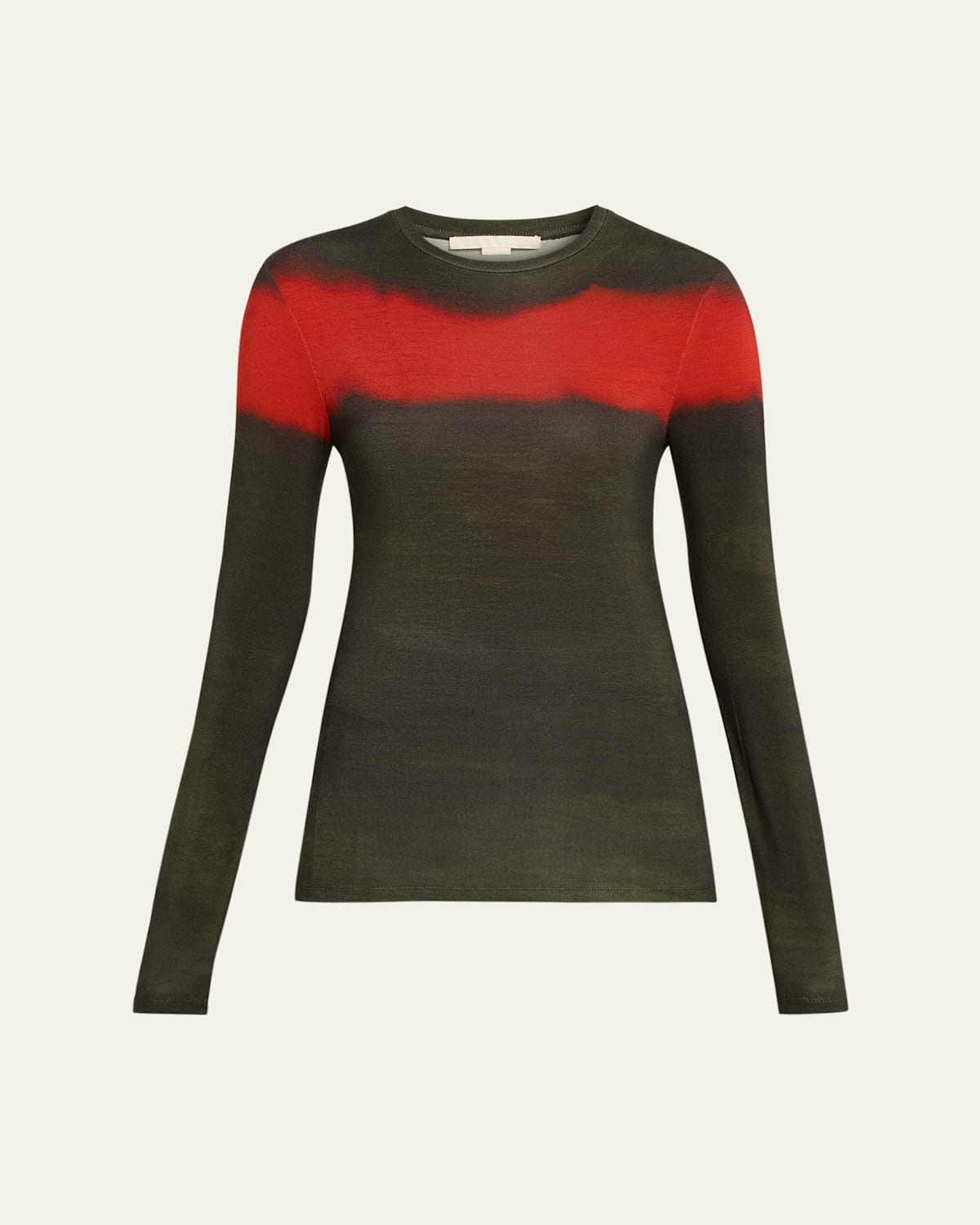 Jason Wu Collection Painted Stripe Long Sleeve Jersey Top