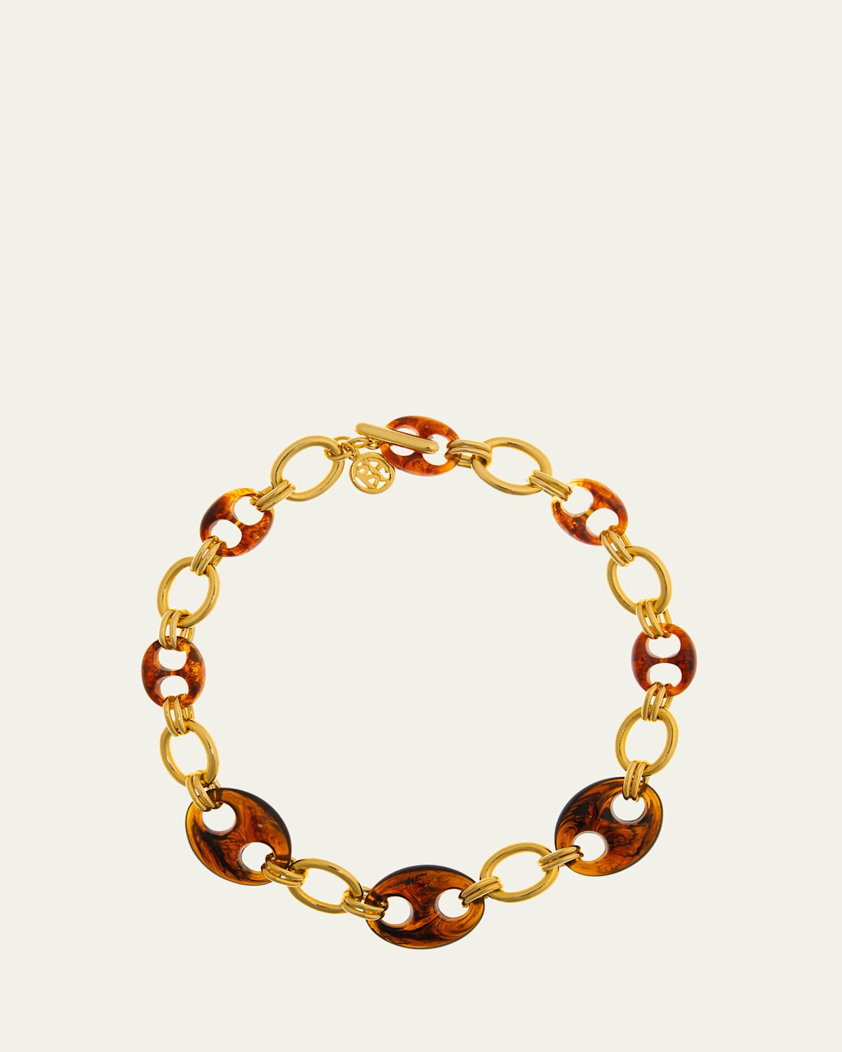 Ben-Amun 24K Gold Electroplated Chain Necklace with Tortoise Links