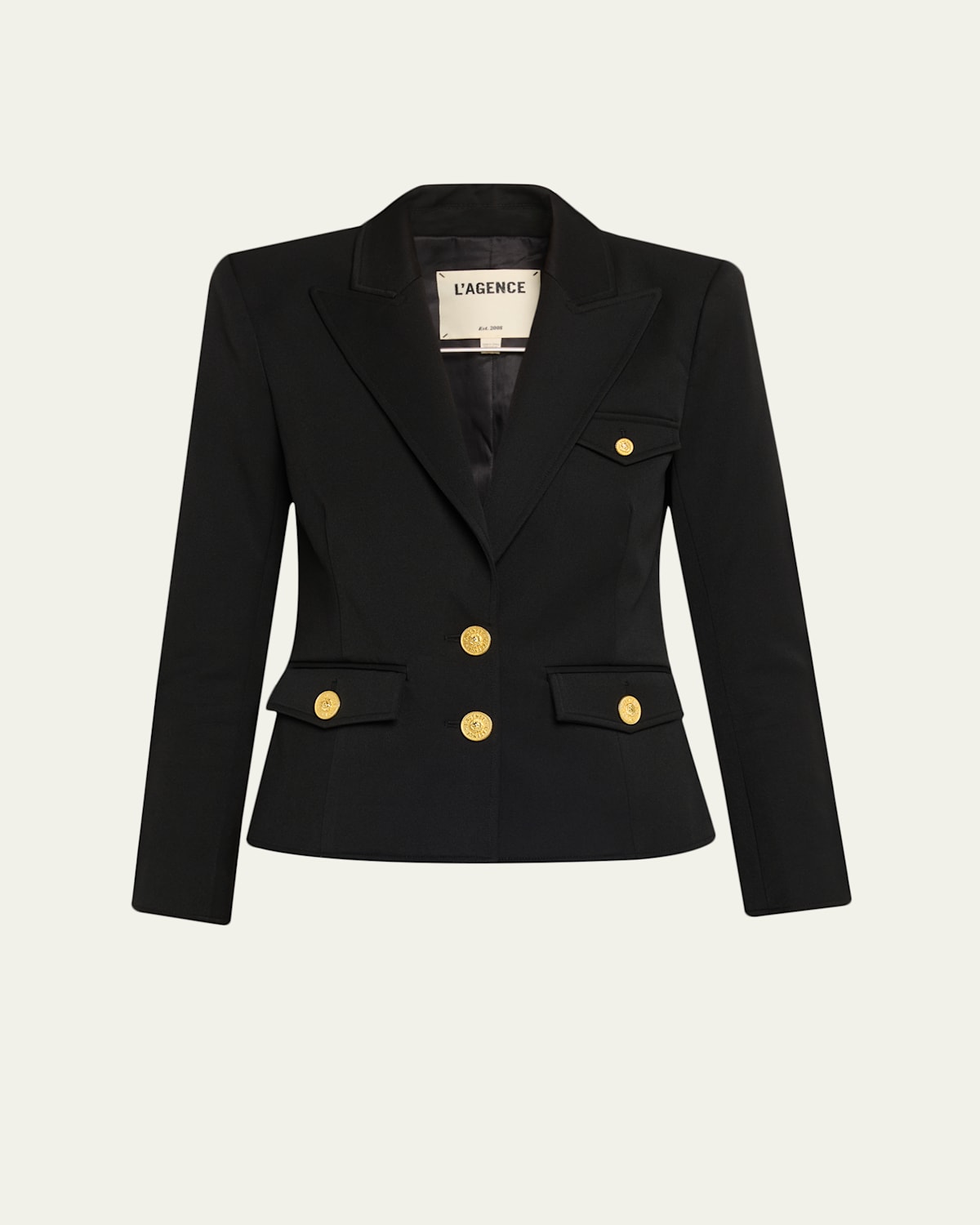 L Agence Wylla Structured Single-breasted Blazer In Black