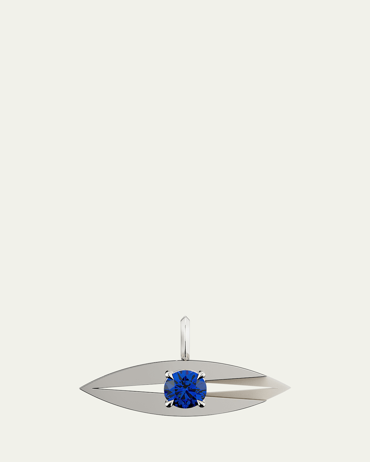 Lotus Evil Eye Sapphire Charm
