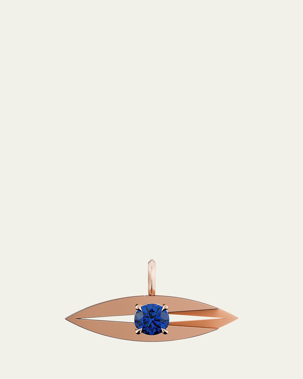 Lotus Evil Eye Sapphire Charm