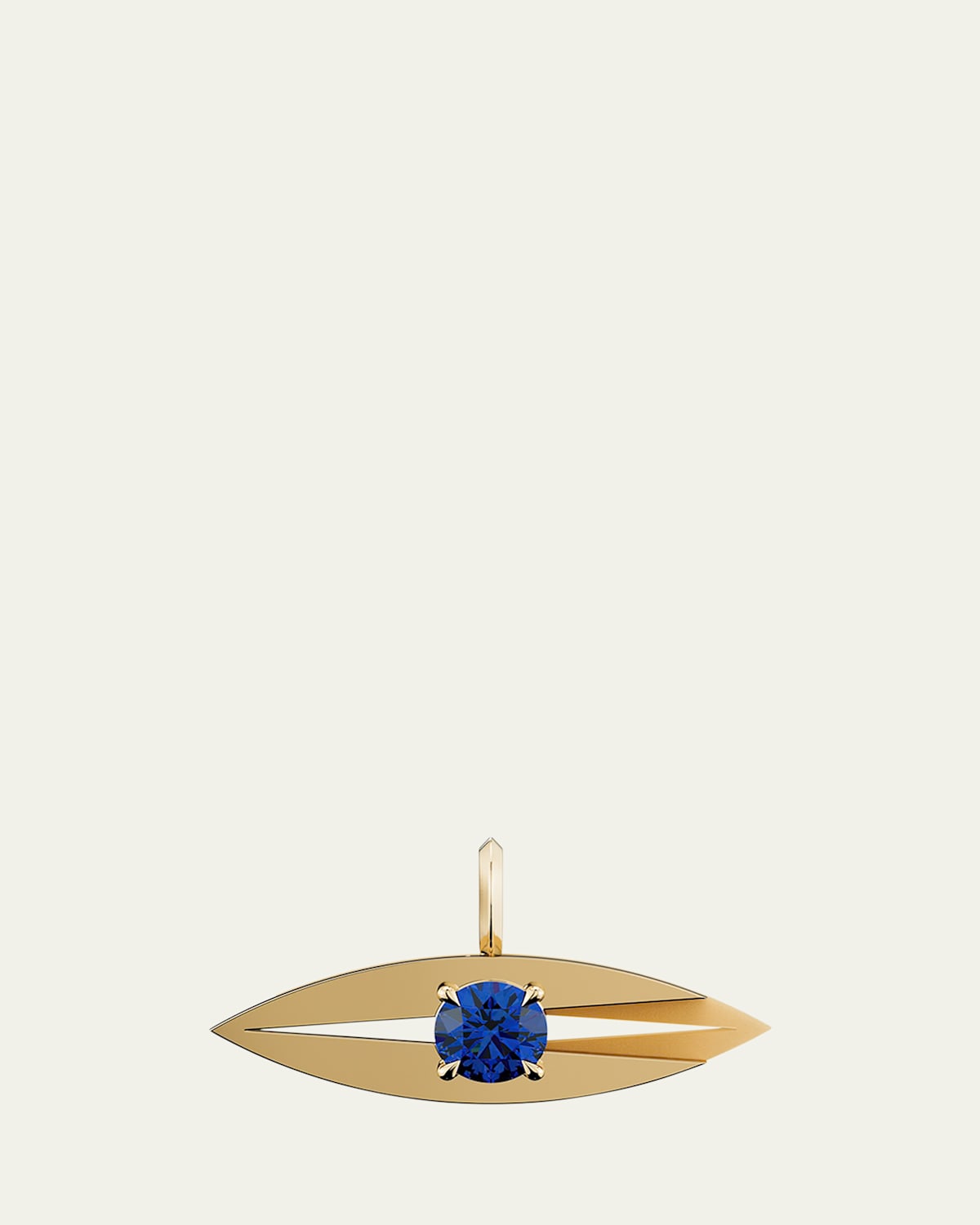 Lotus Evil Eye Sapphire Charm