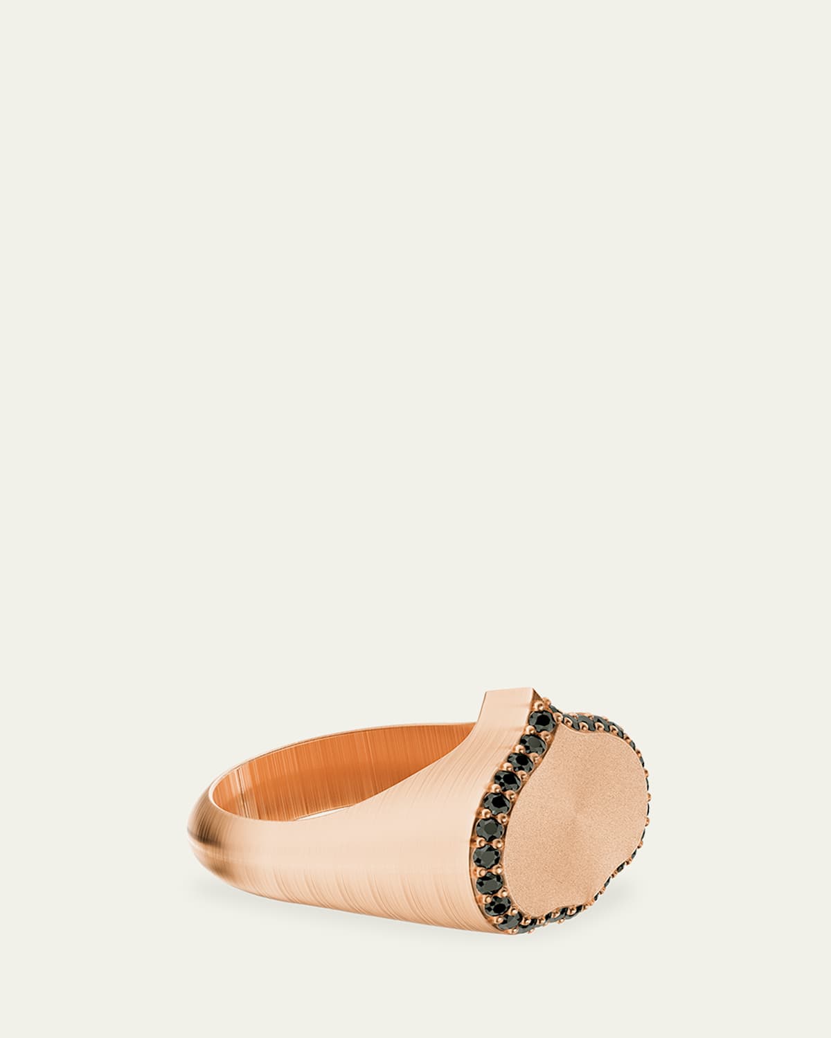 Eye Adore Black Diamond Signet Ring