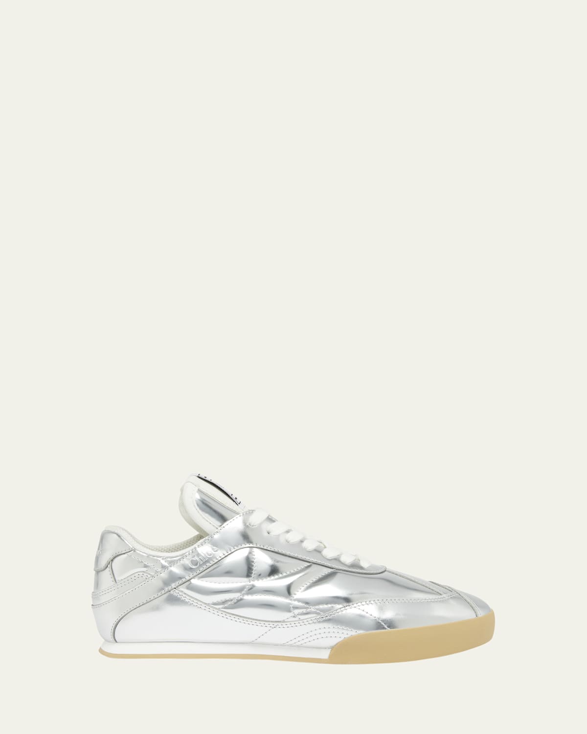 Chloé Kick Metallic Leather Kick Sneakers