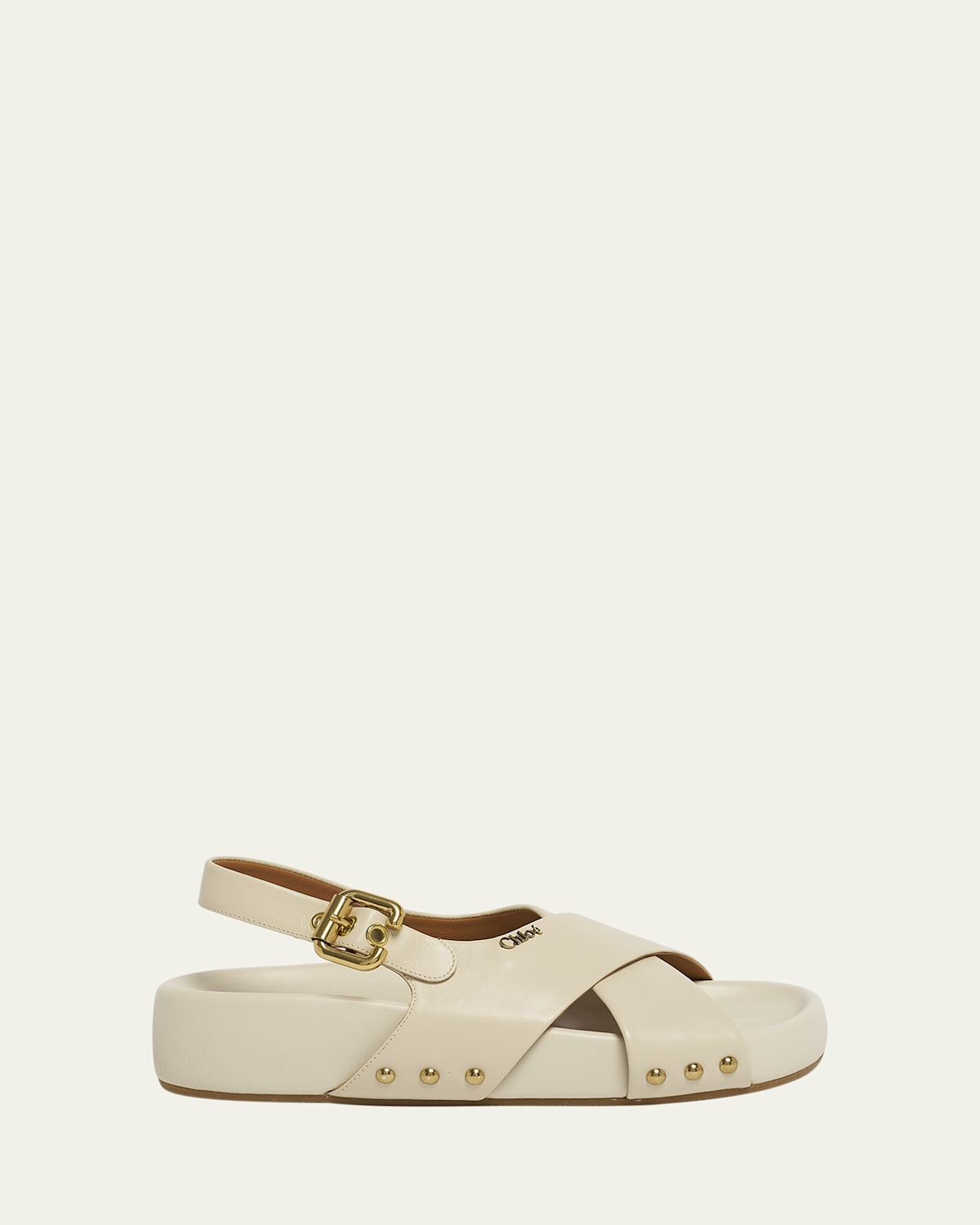 Mae Paddington Leather Crisscross Sandals