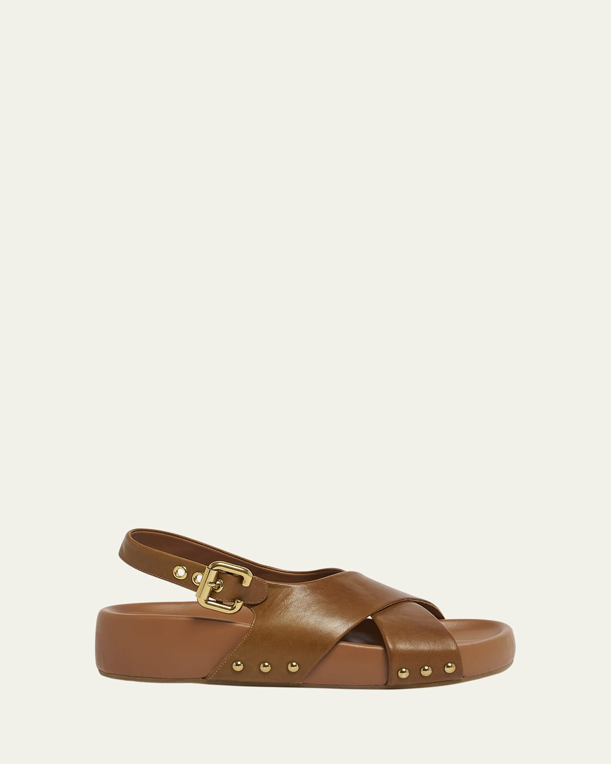 Mae Paddington Leather Crisscross Sandals
