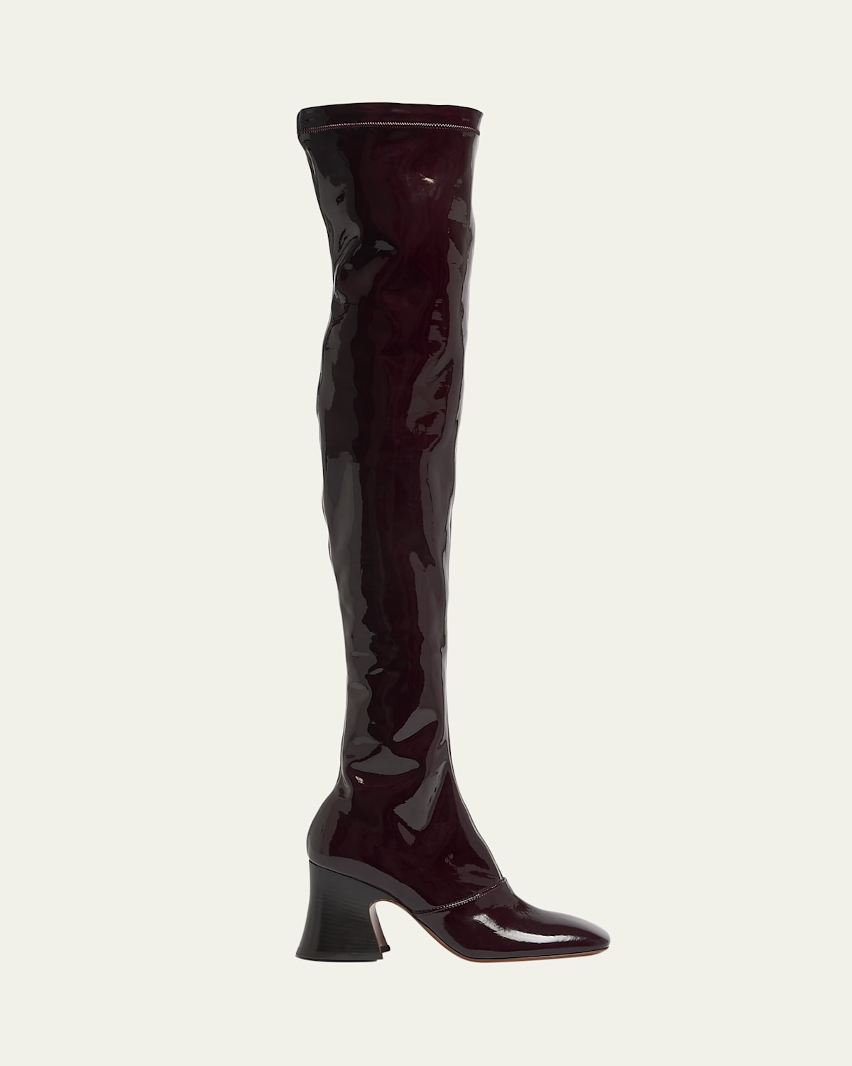Janis Patent Leather Over-The-Knee Boots