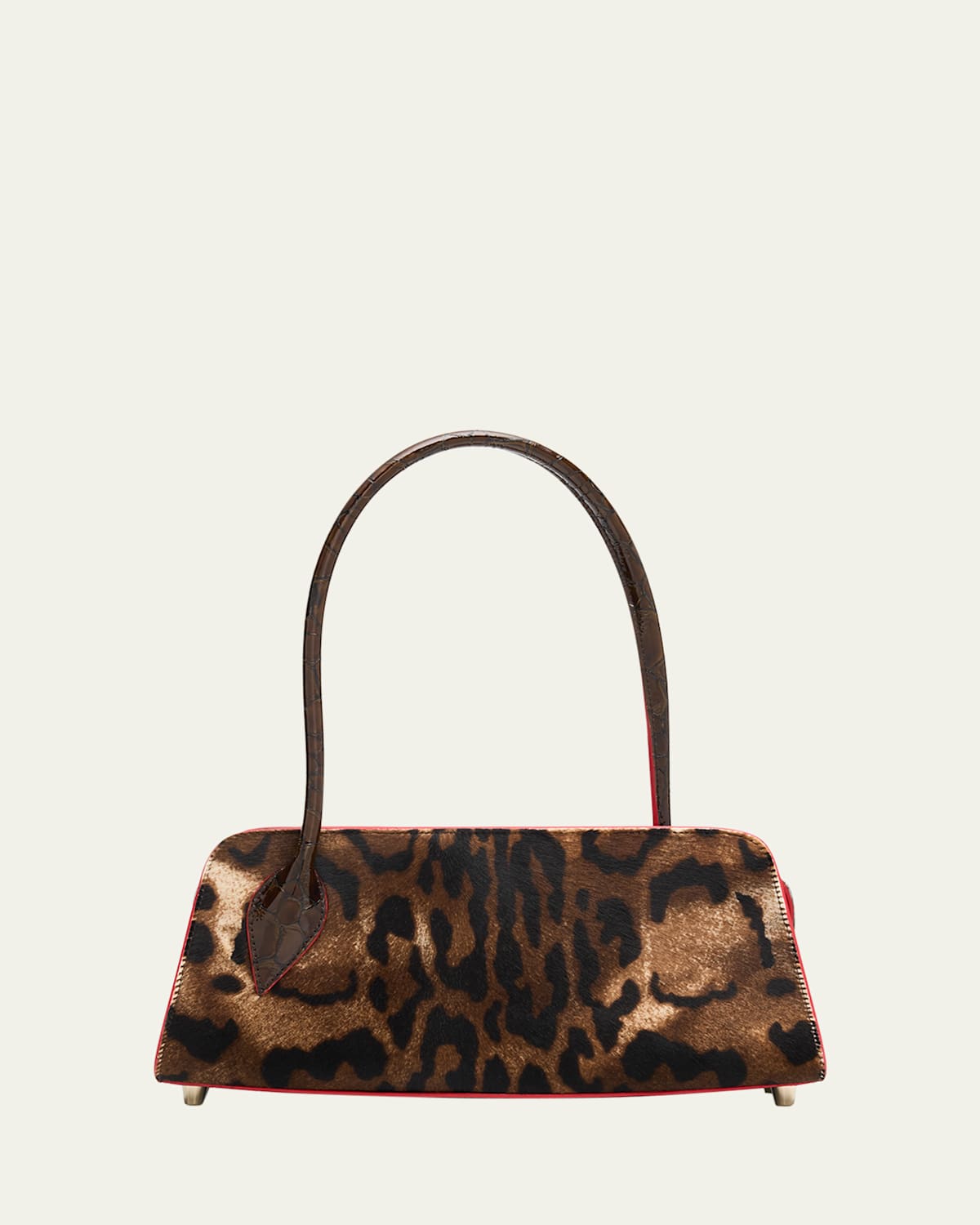 Christian Louboutin Eloise Top-handle Bag In Croc-embossed Leather In Brown