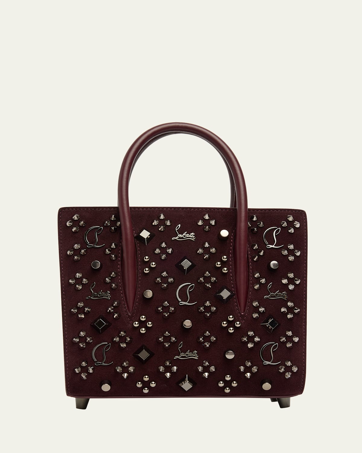 Christian Louboutin Paloma Mini Top-handle Bag In Loubinthesky Suede