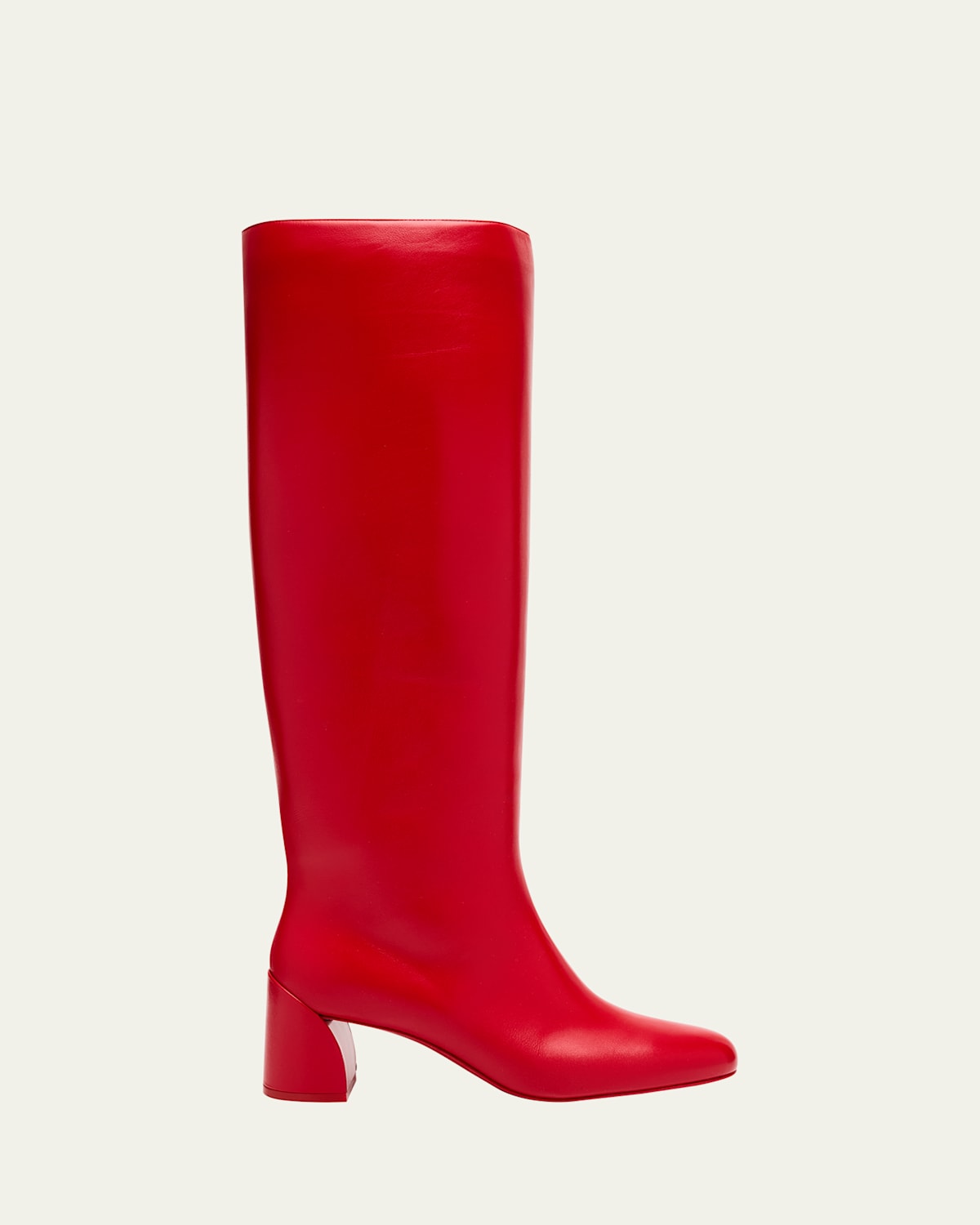 Christian Louboutin Janitta Leather Knee-high Boots 55 In Red