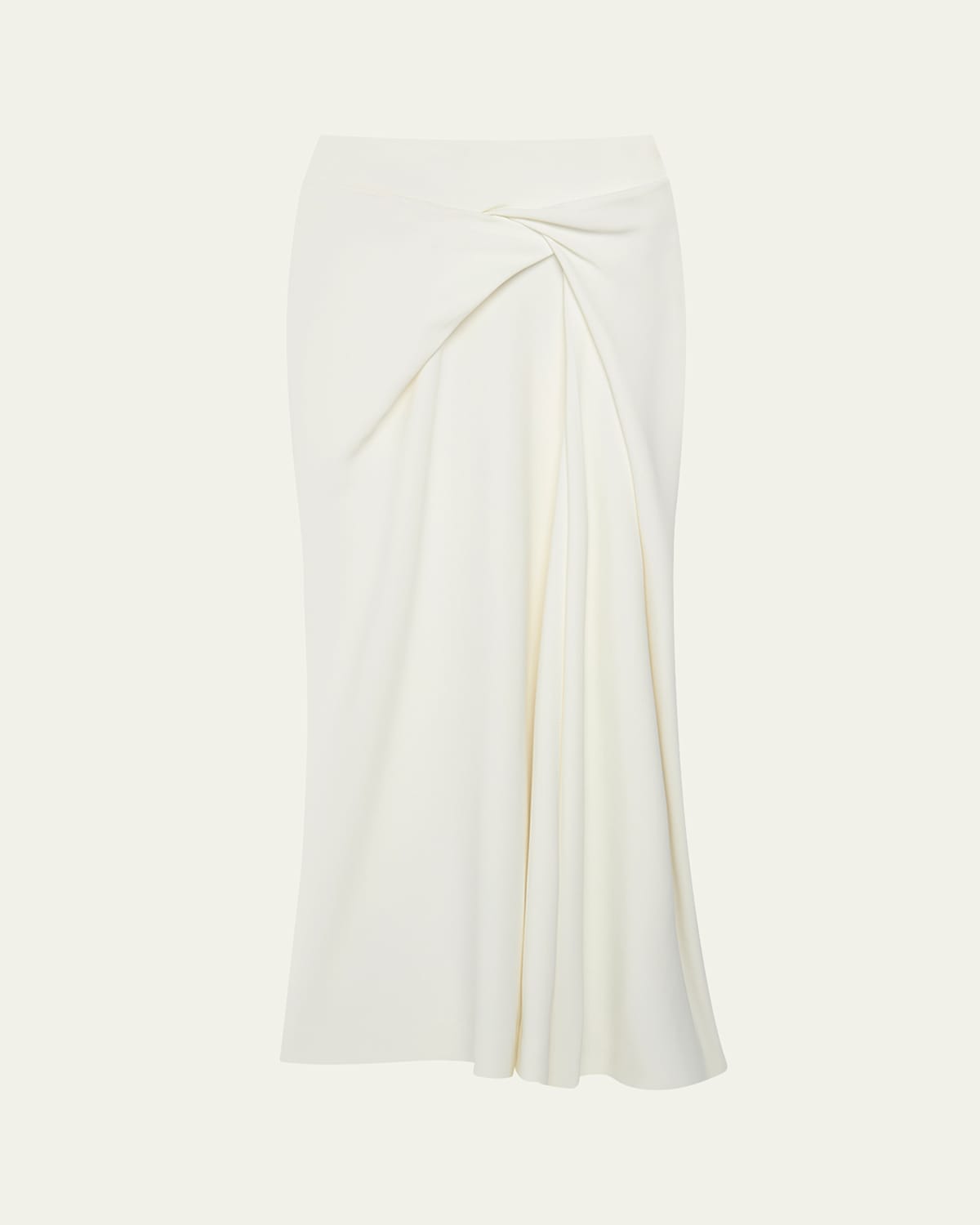 Asymmetrcal Twist Crepe Skirt