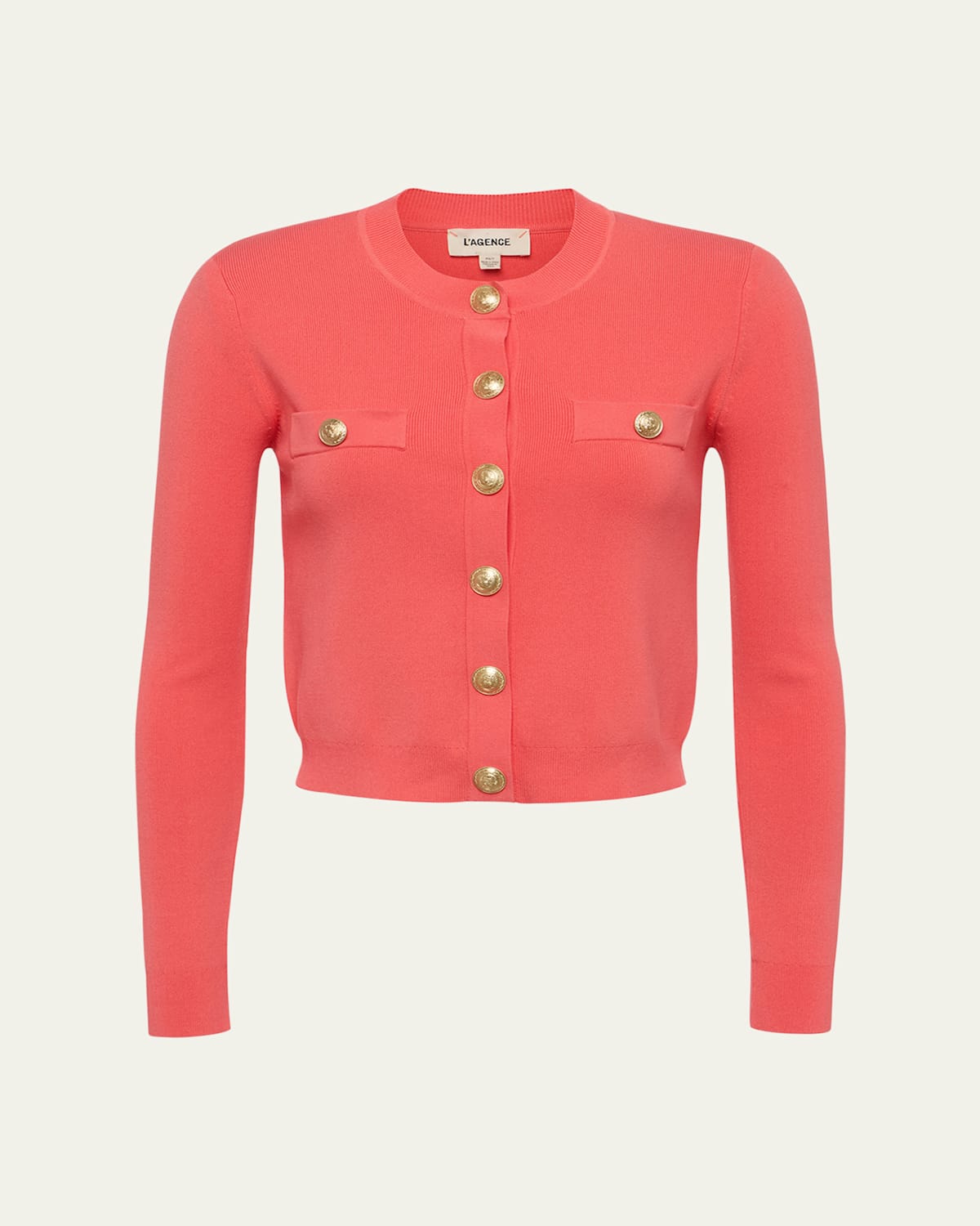 L Agence Toulouse Cropped Cardigan