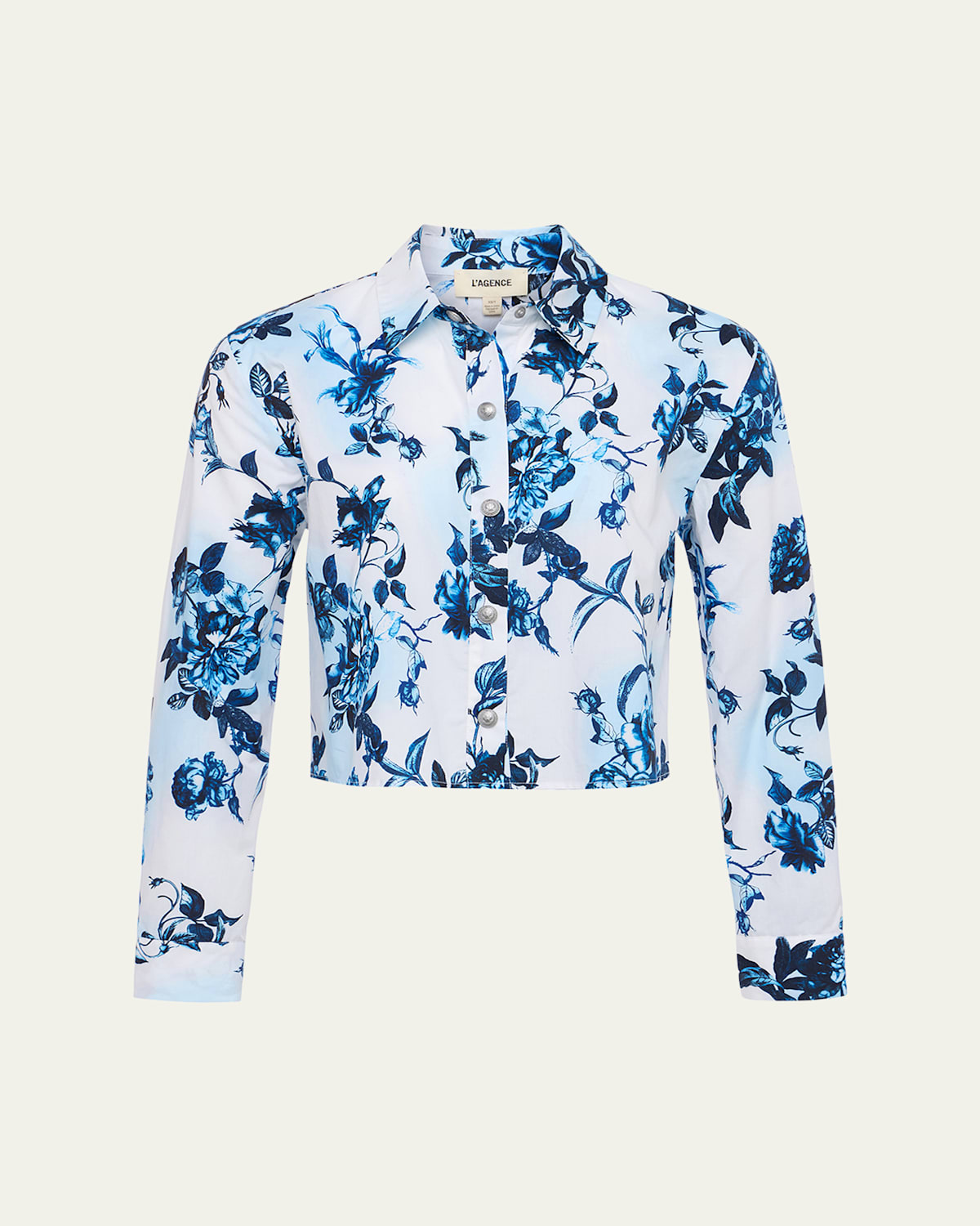 L Agence Cosette Floral High-low Shirt