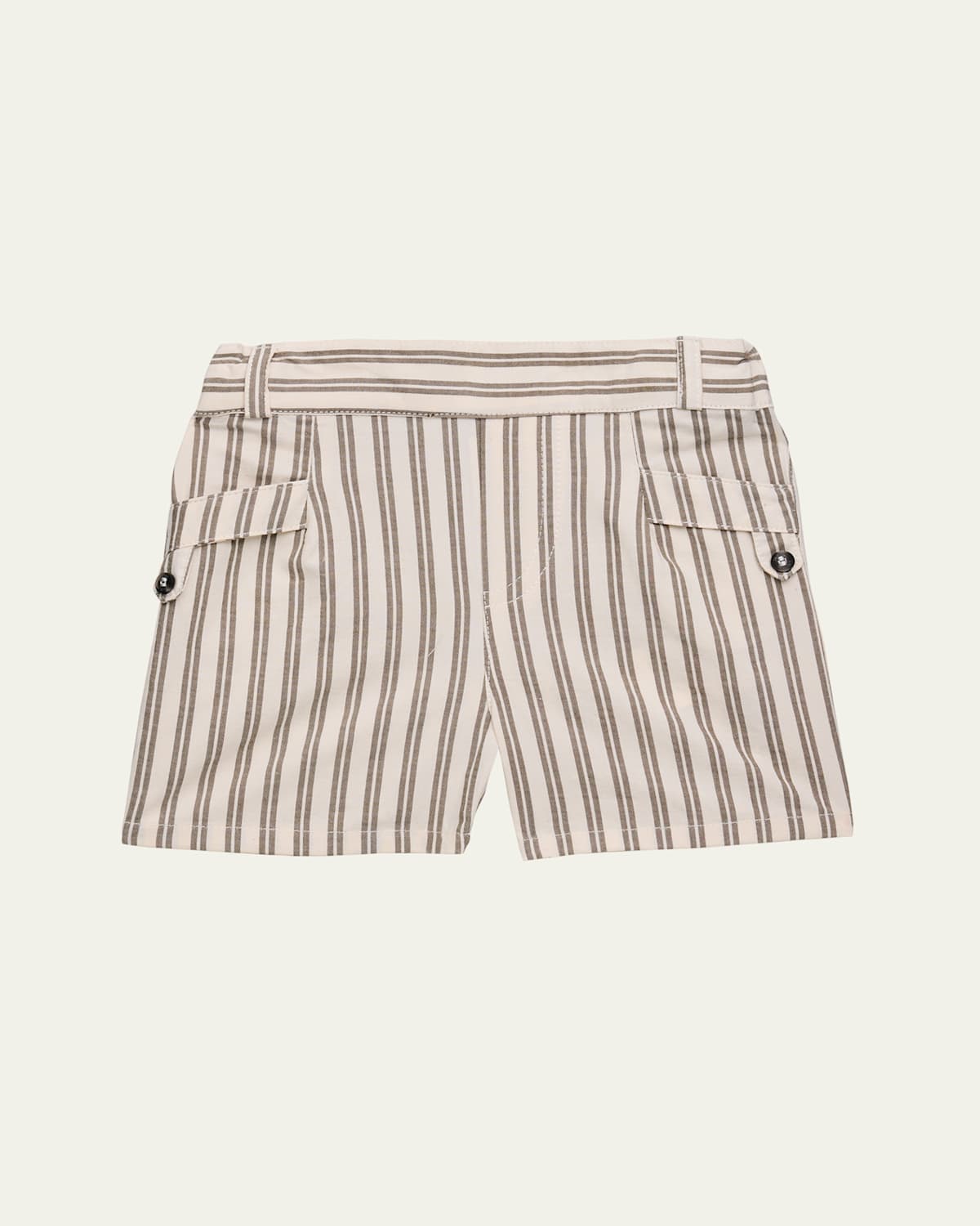 Shop Tartine Et Chocolat Boy's Layette Striped Cotton Shorts In Fougere