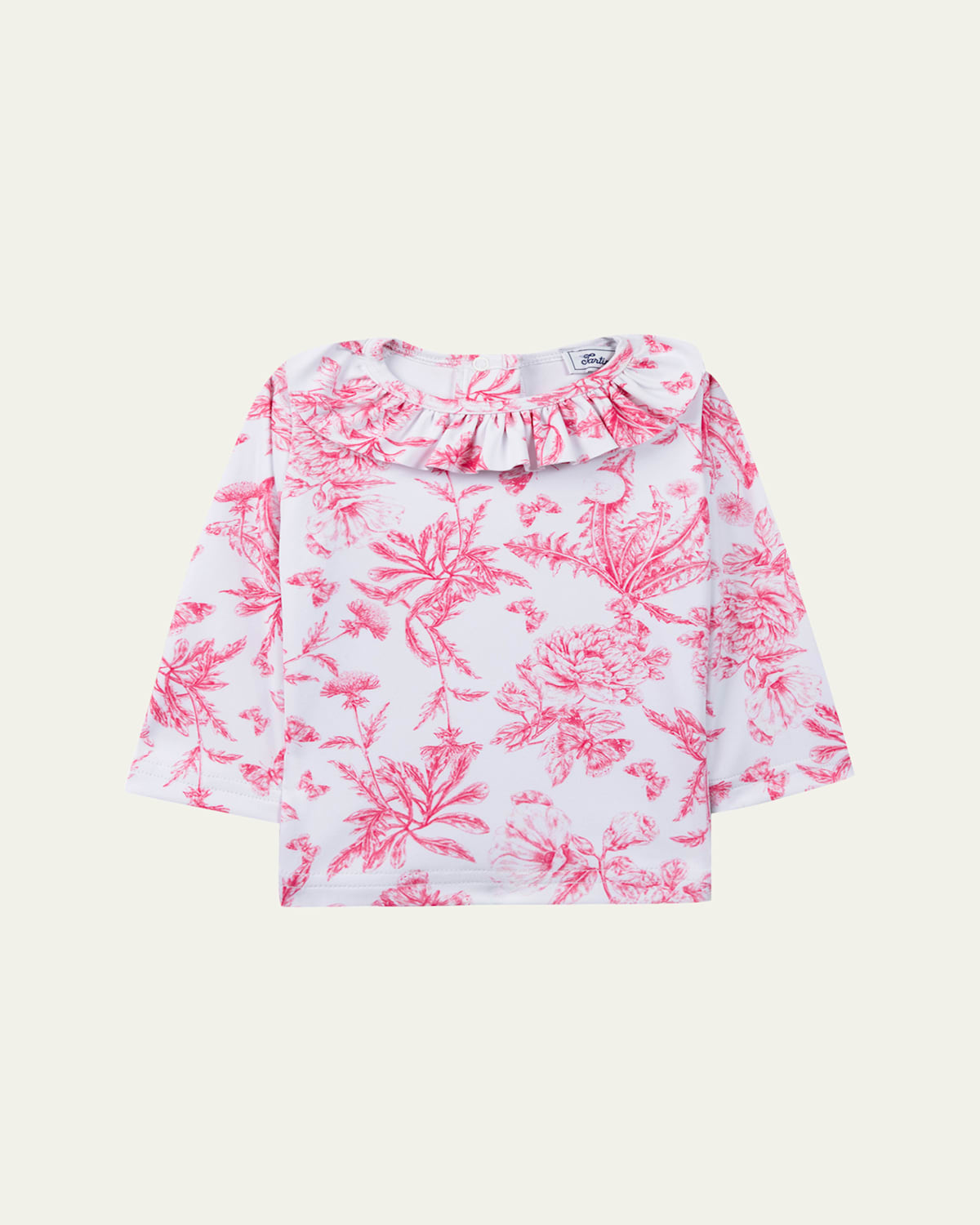 Tartine Et Chocolat Girl's Ruffle-trim Floral-print Blouse In Multi