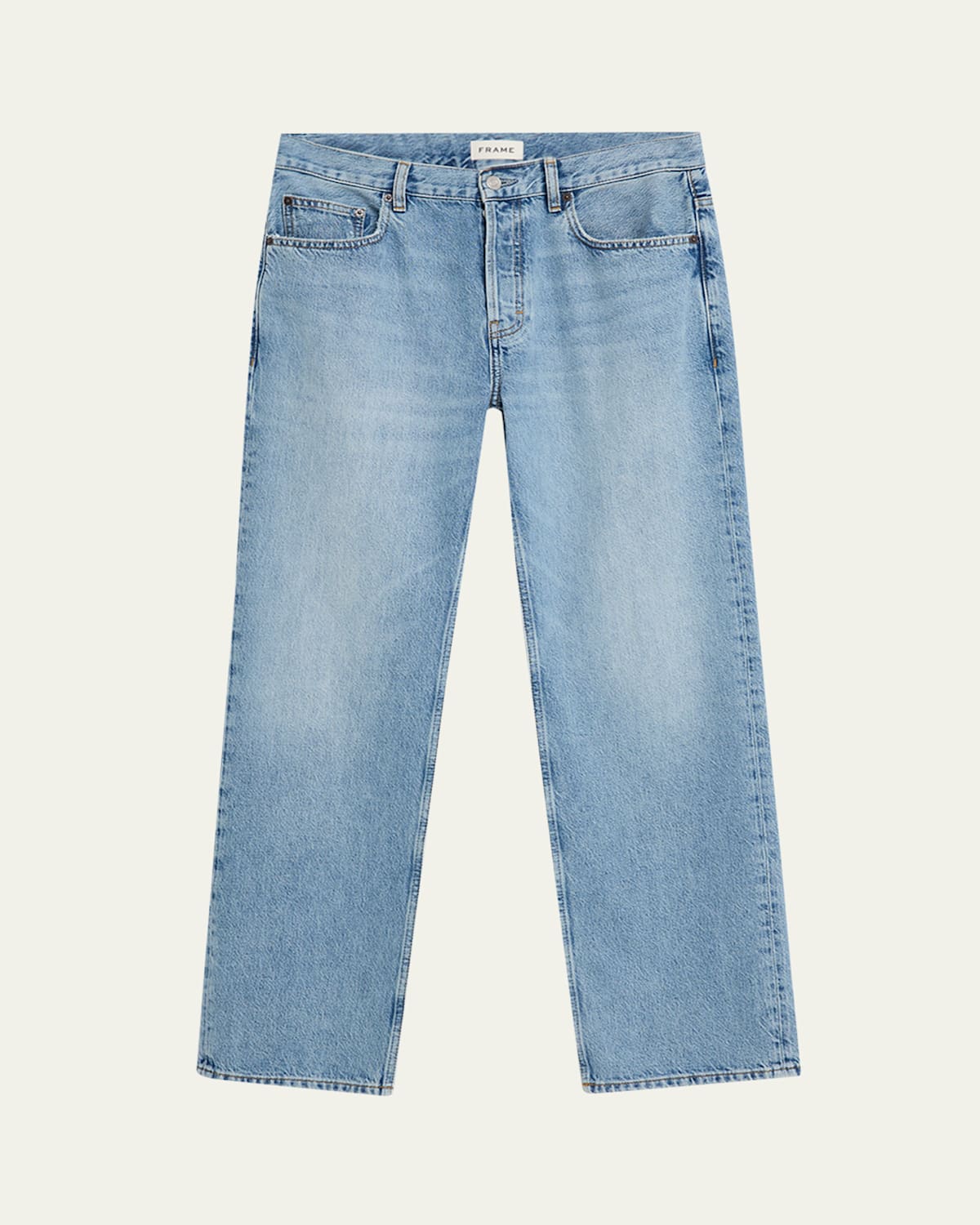Frame Relaxed Straight Leg Jeans In Jefferson