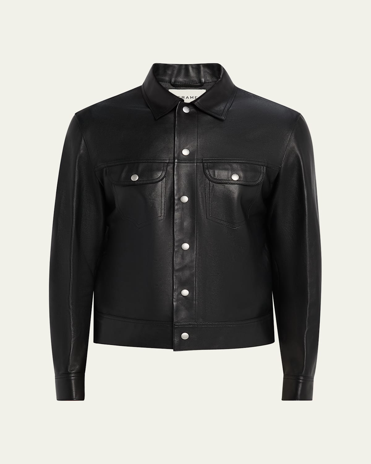 Men's Leather Trucker Jacket