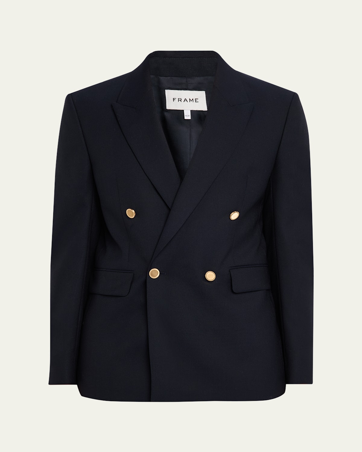 Men's Double-Breasted Wool Blazer Jacket