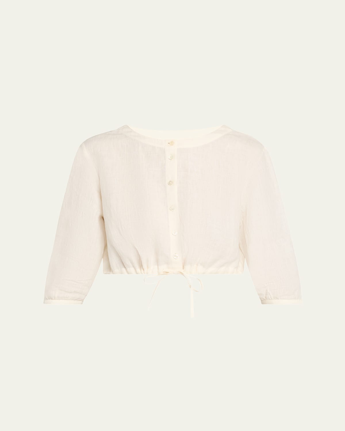 New Jinny Linen Crop Blouse