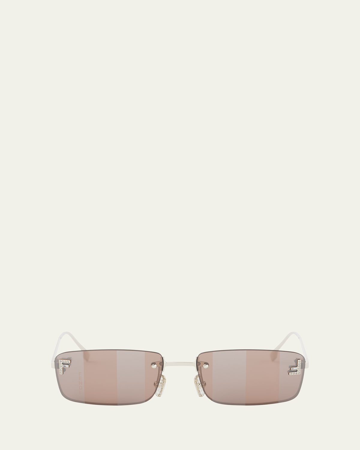 Fendi First Crystalized Logo Sunglasses In Brown