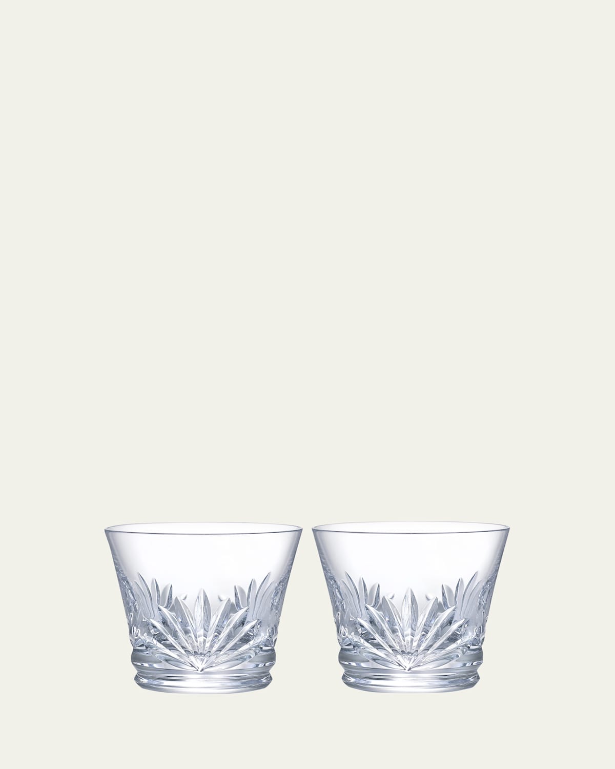 Baccarat Everyday Lutetia Crystal Tumblers, Set Of 2 In Transparent