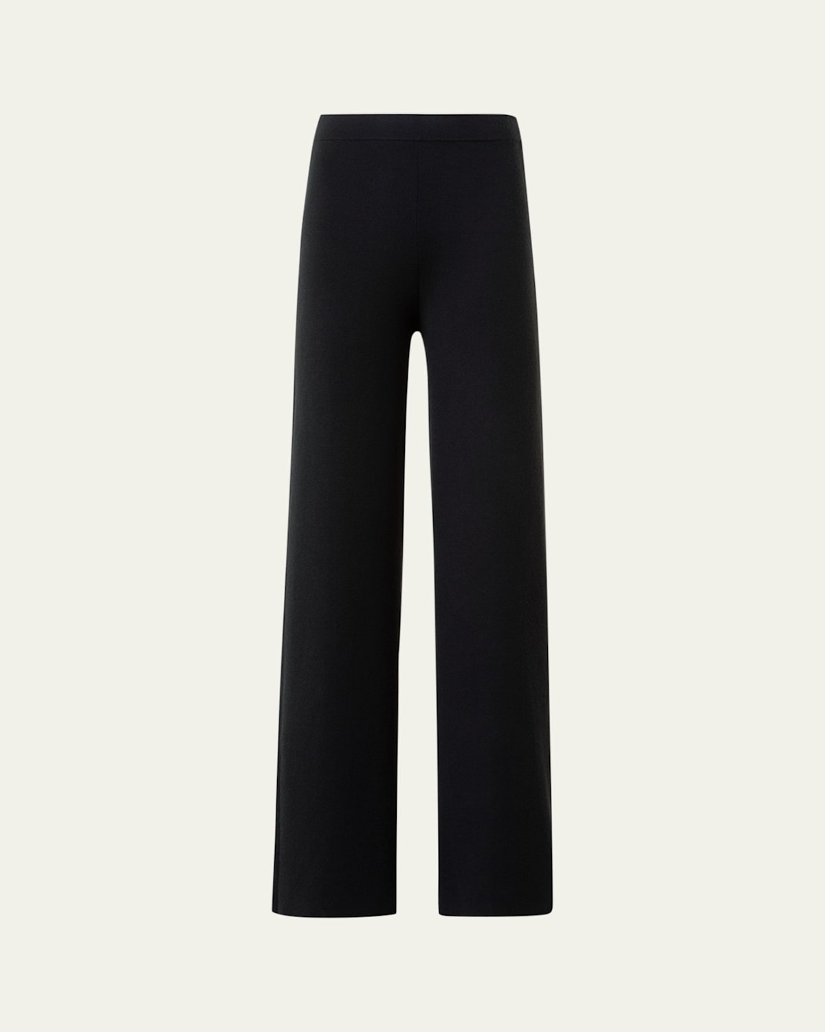 Akris Carole Straight-leg Wool Double-face Pants In Black