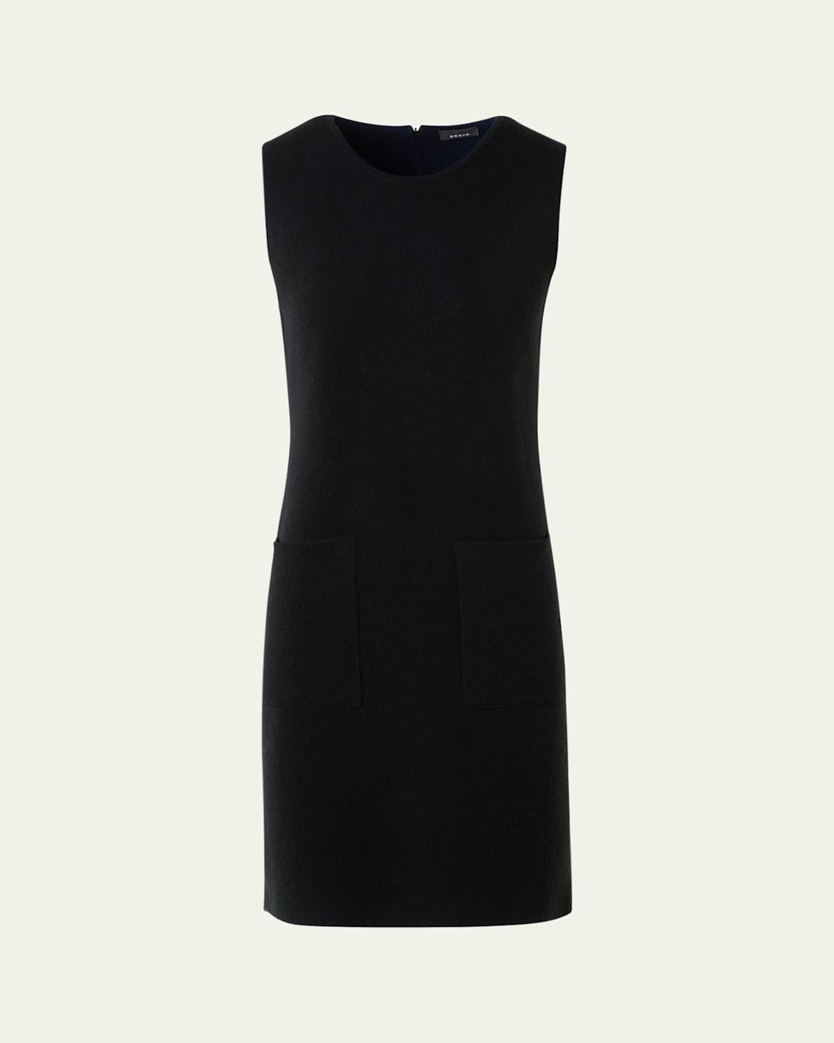 Akris Cashmere Double-face Knit Sleeveless Dress In Black