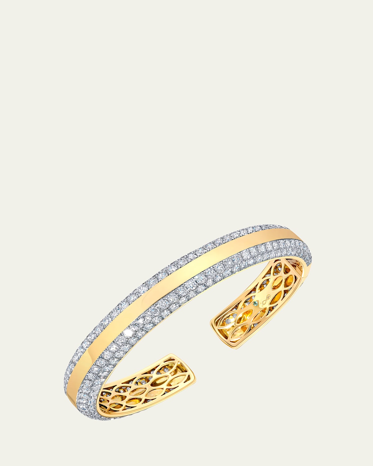 18K Yellow Gold Diamond Bangle Bracelet