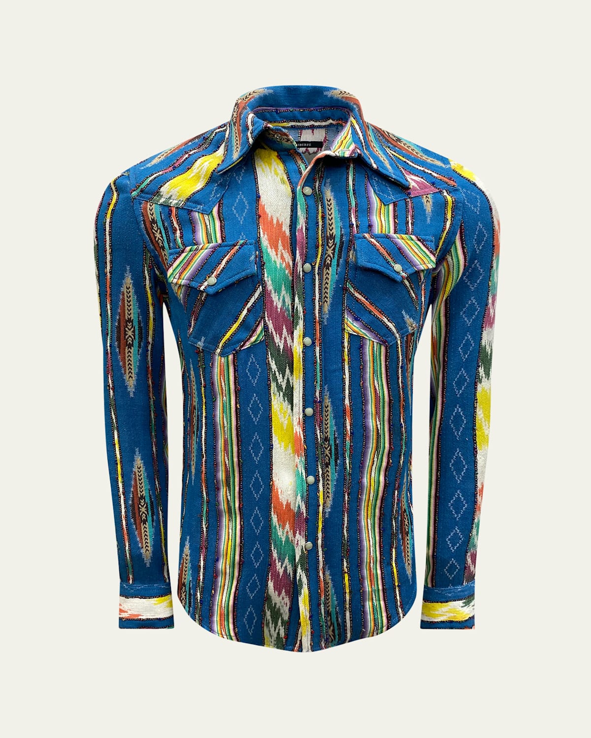 Cout De La Liberte Men's Robbie Zarape Striped Bowling Shirt
