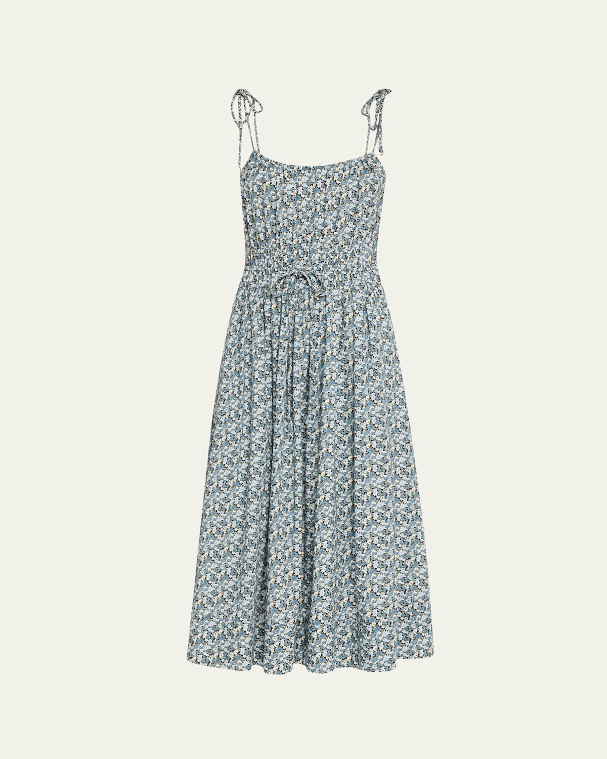 Veronica Beard Millie Floral Tie-strap Midi Dress