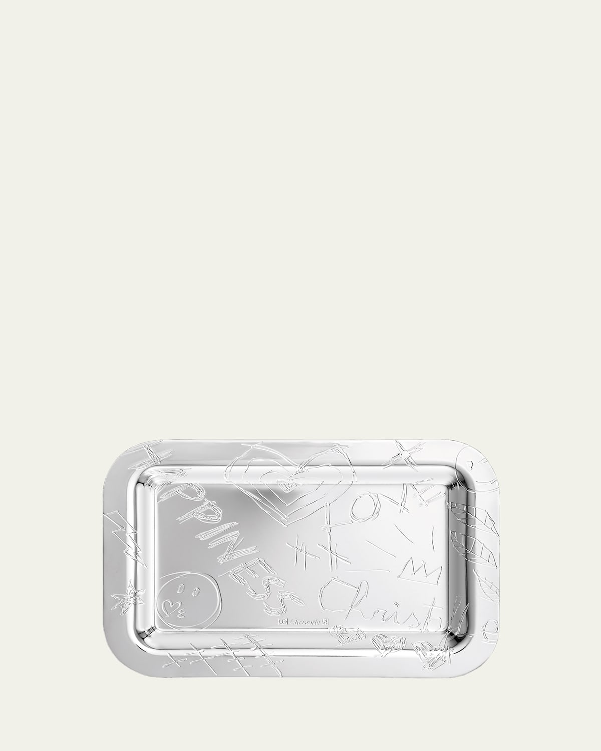 Christofle Graffiti Silver-plated Tray, 4" X 6"