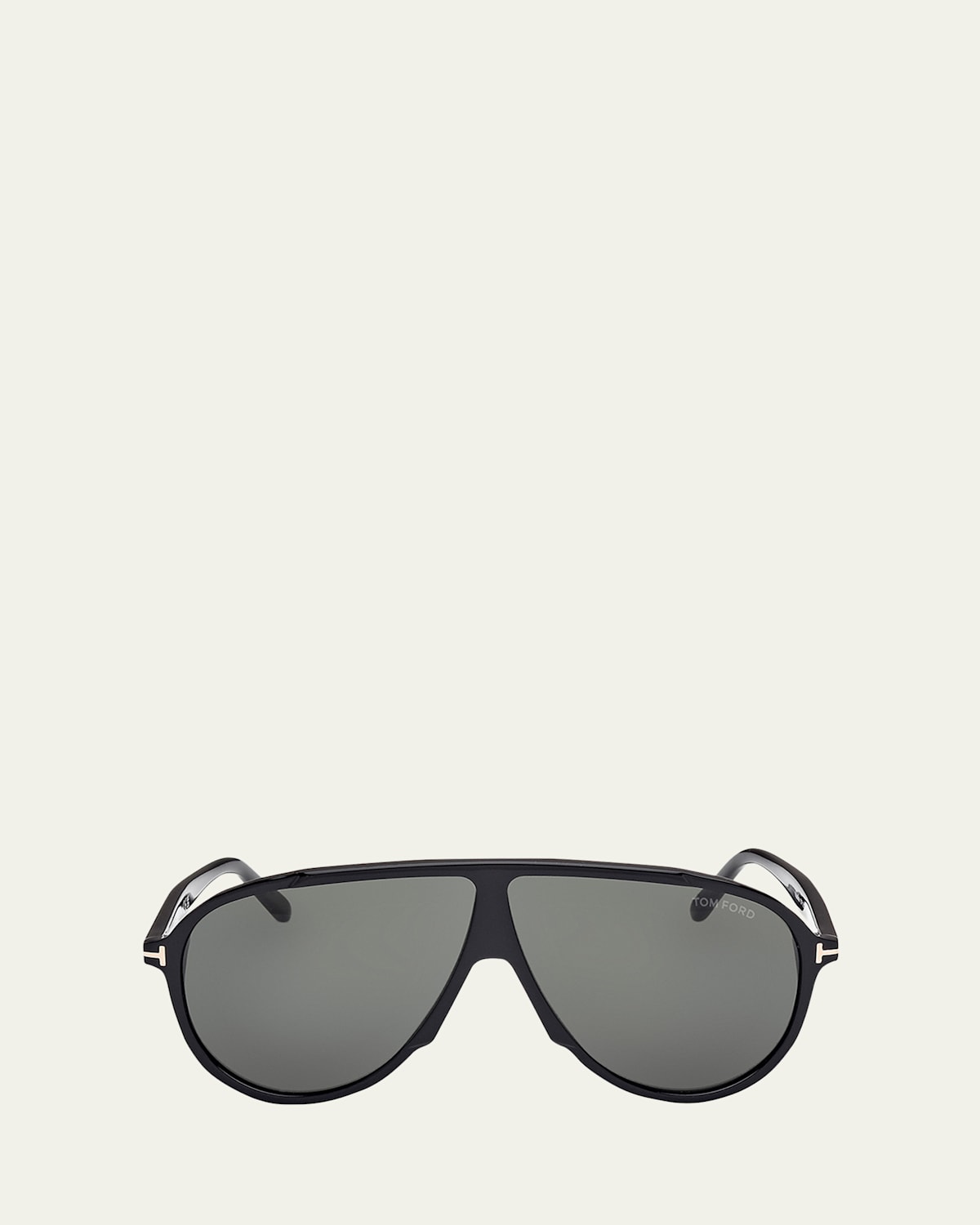 Tom Ford Vladamir Pilot Sunglasses, 65mm In Shiny Black