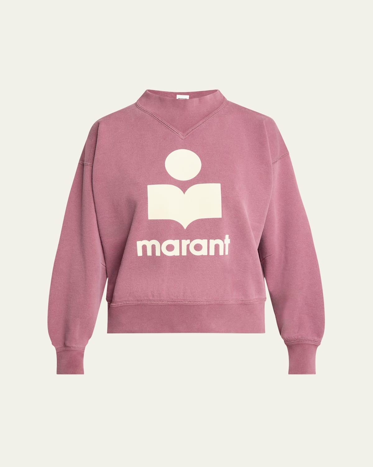 Isabel Marant Étoile Moby Mock-neck Logo Pullover In Pink