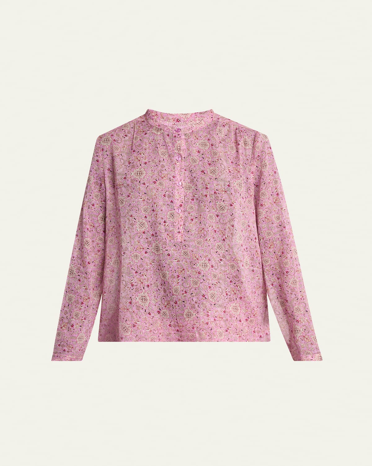 Maria Printed Long-Sleeve Blouse