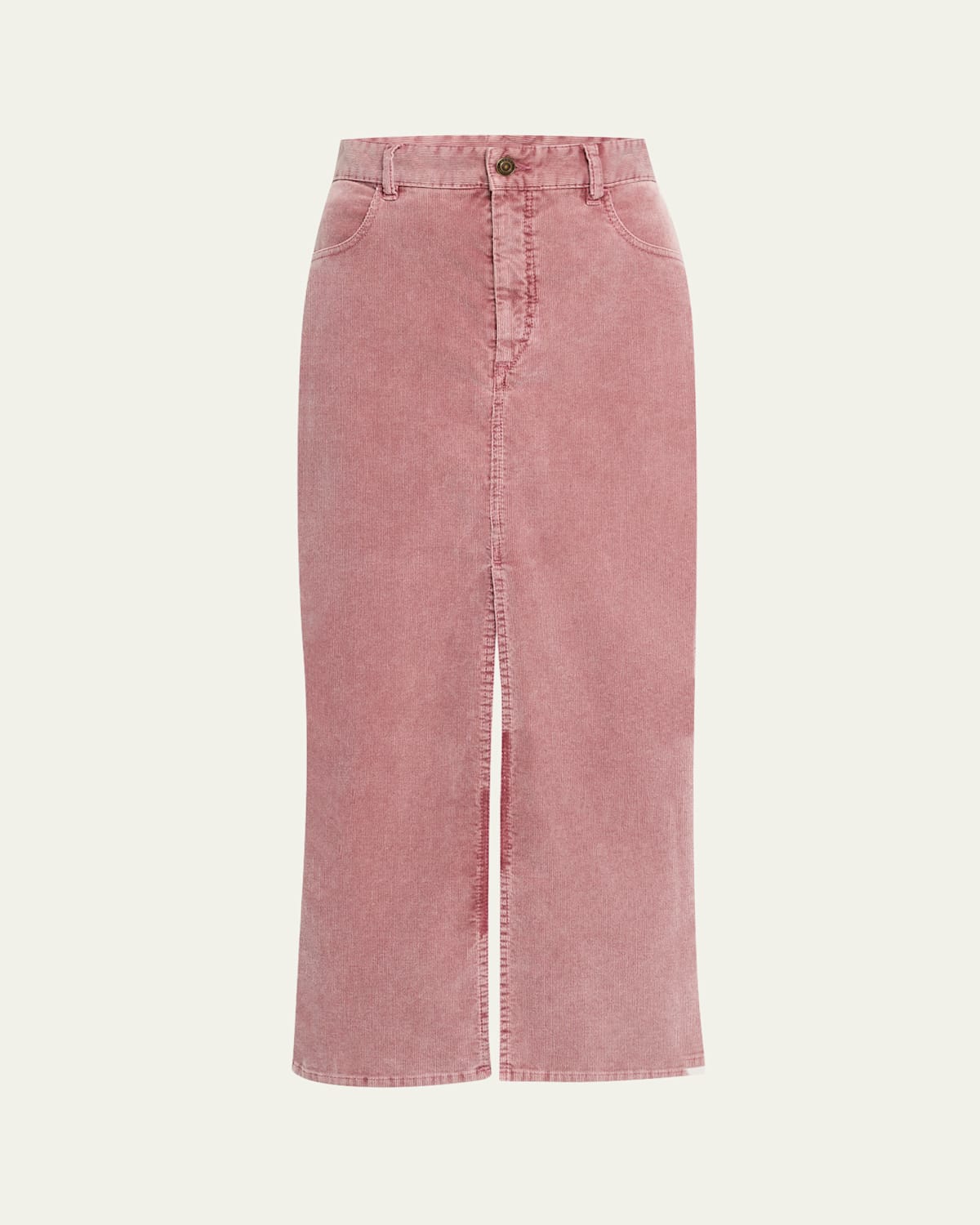 Isabel Marant Étoile Odalie Straight Corduroy Midi Skirt In Pink
