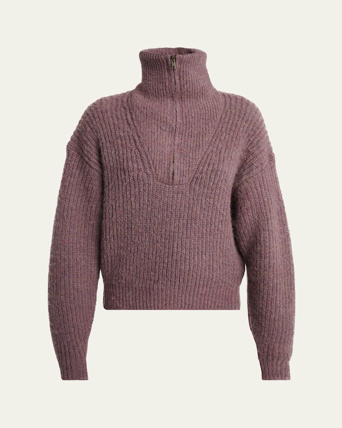 Isabel Marant Étoile Danita Half-zip Sweater In Brown