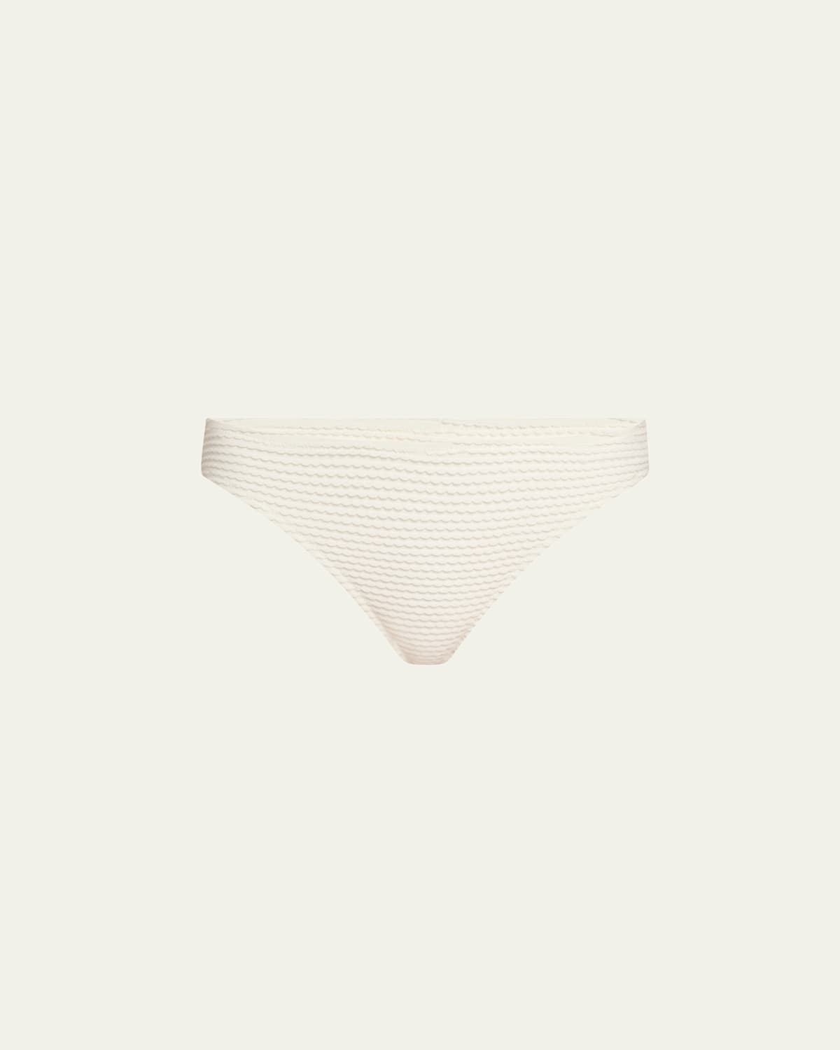 Dani Mid-Rise Scalloped Bikini Bottoms