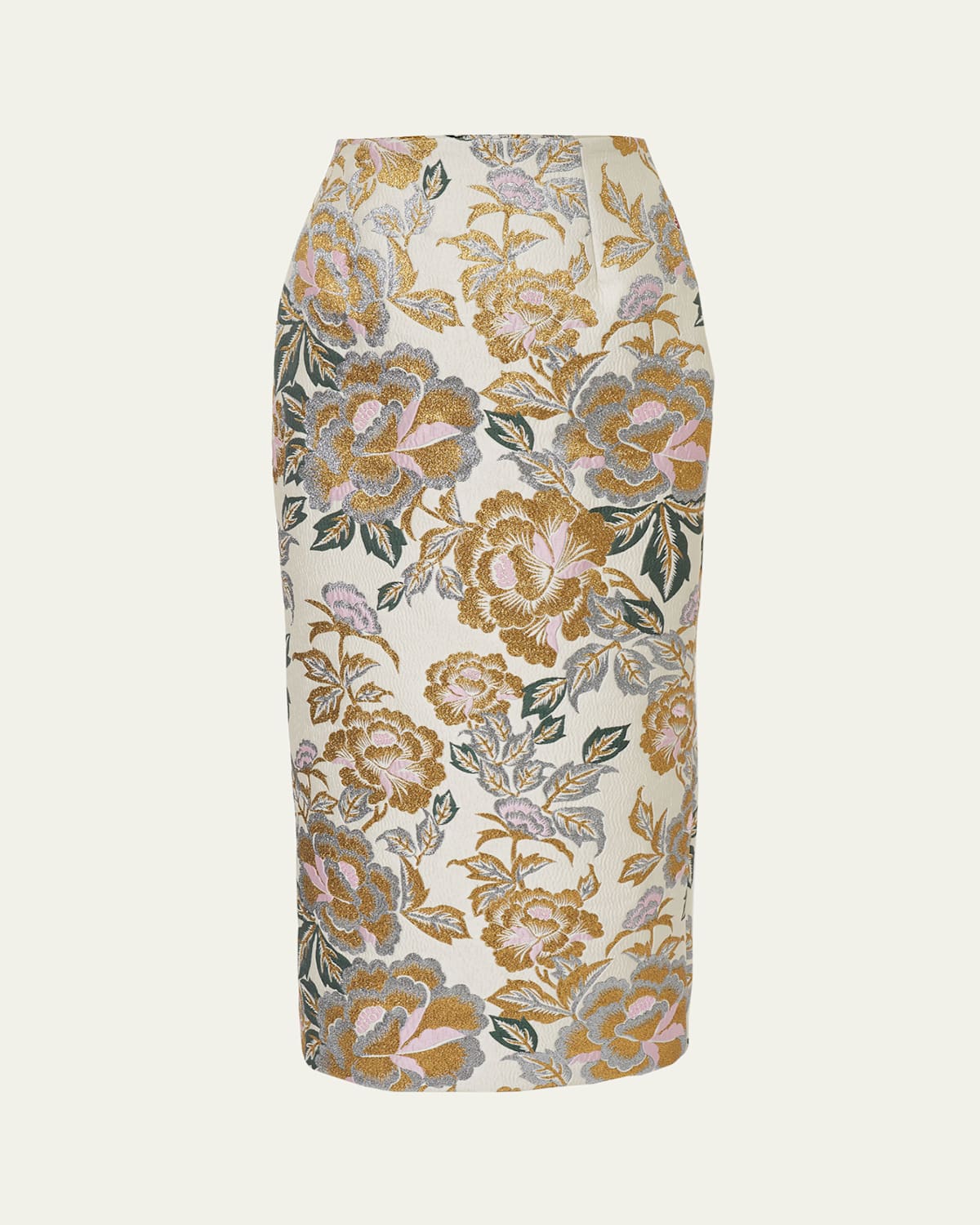 Carolina Herrera Floral-jacquard Midi Skirt In Multi