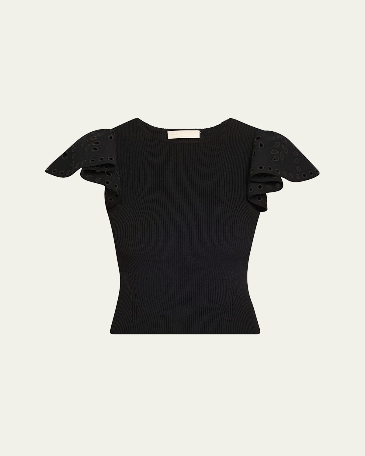Ulla Johnson Edith Knit Ruffle-sleeve Top