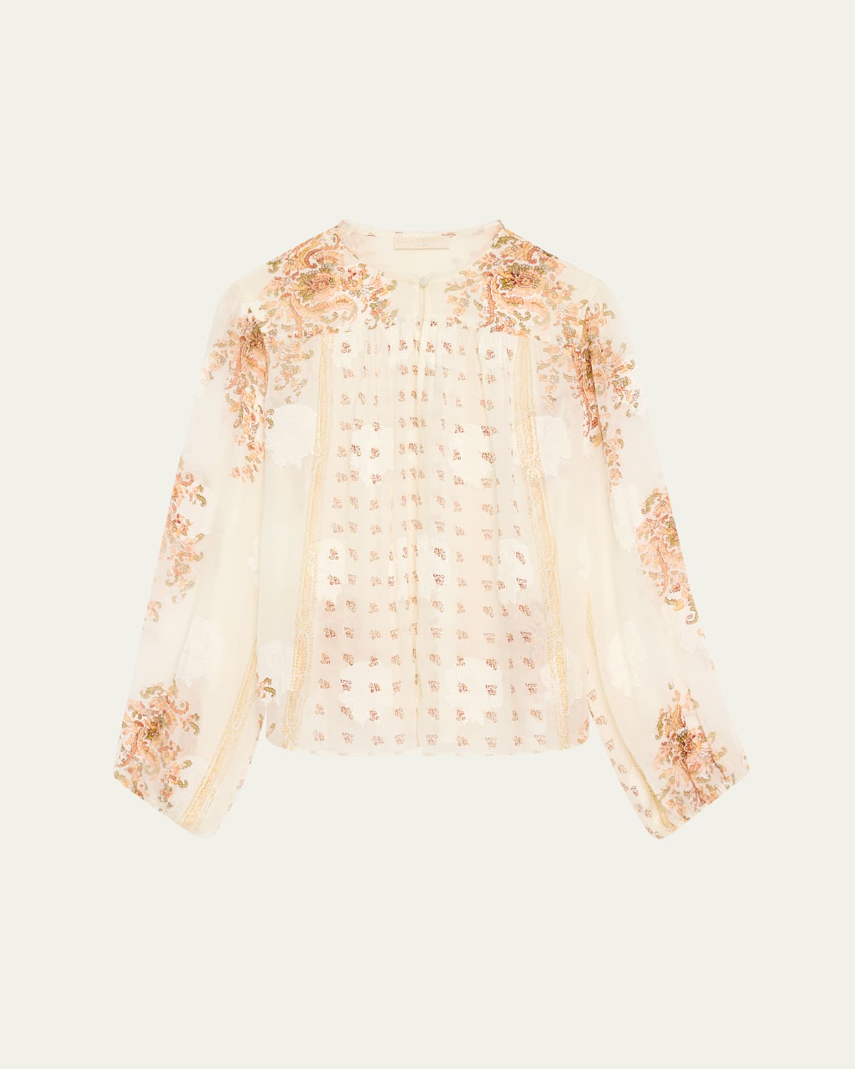 Ulla Johnson Aster Long-sleeve Blouse In Orange