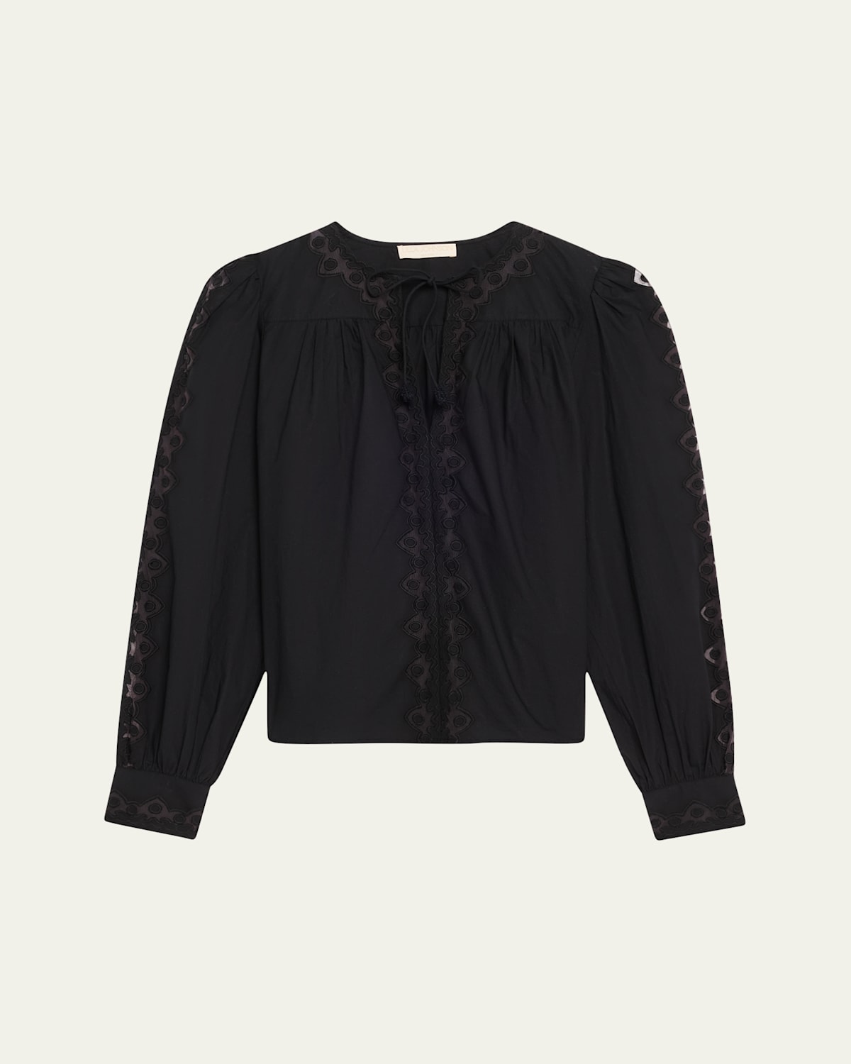 Ulla Johnson Kady Long-sleeve Blouse In Black