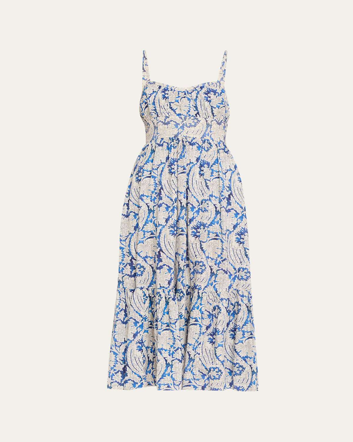 Ulla Johnson Nadine Sweetheart Cami Midi Dress In Multi
