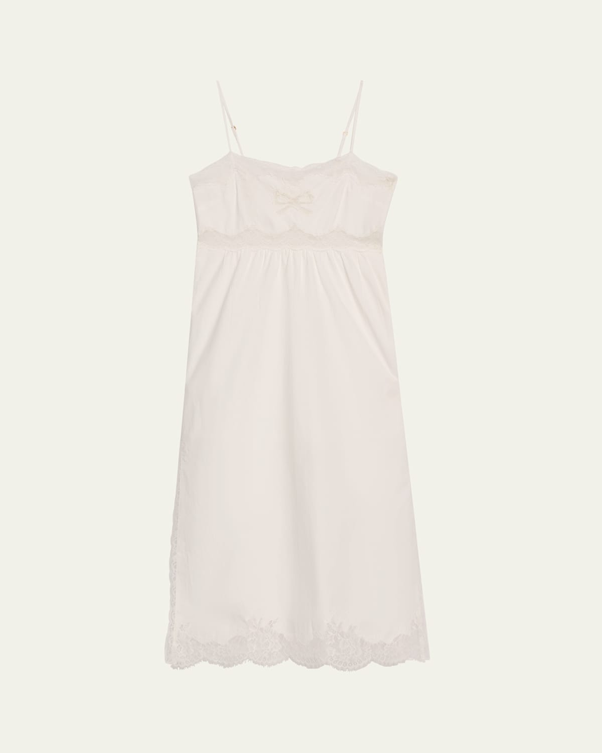 Vinca Lace-Trim Midi Dress