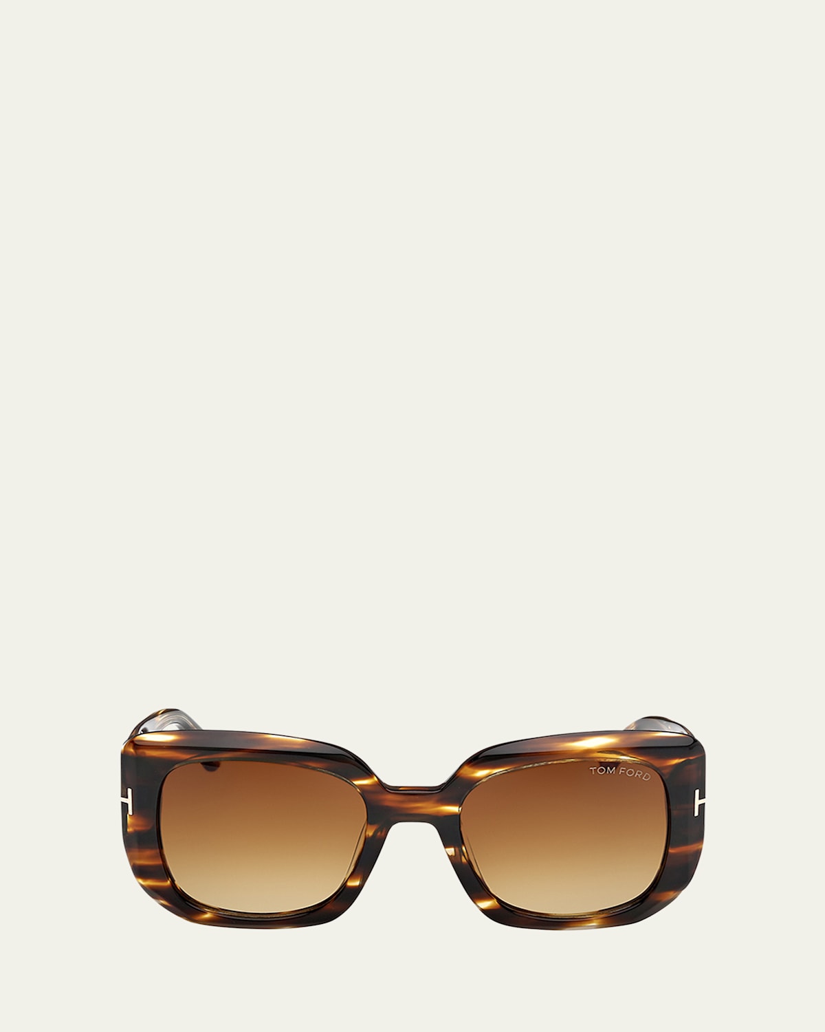 Tom Ford Carla-02 Acetate Square Sunglasses In Brown