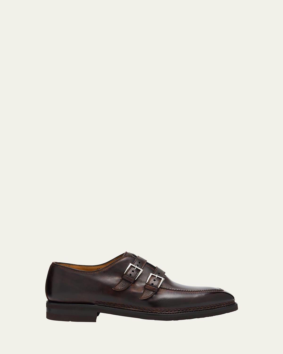 Men's Artistico Leather Double-Monk Strap Loafers