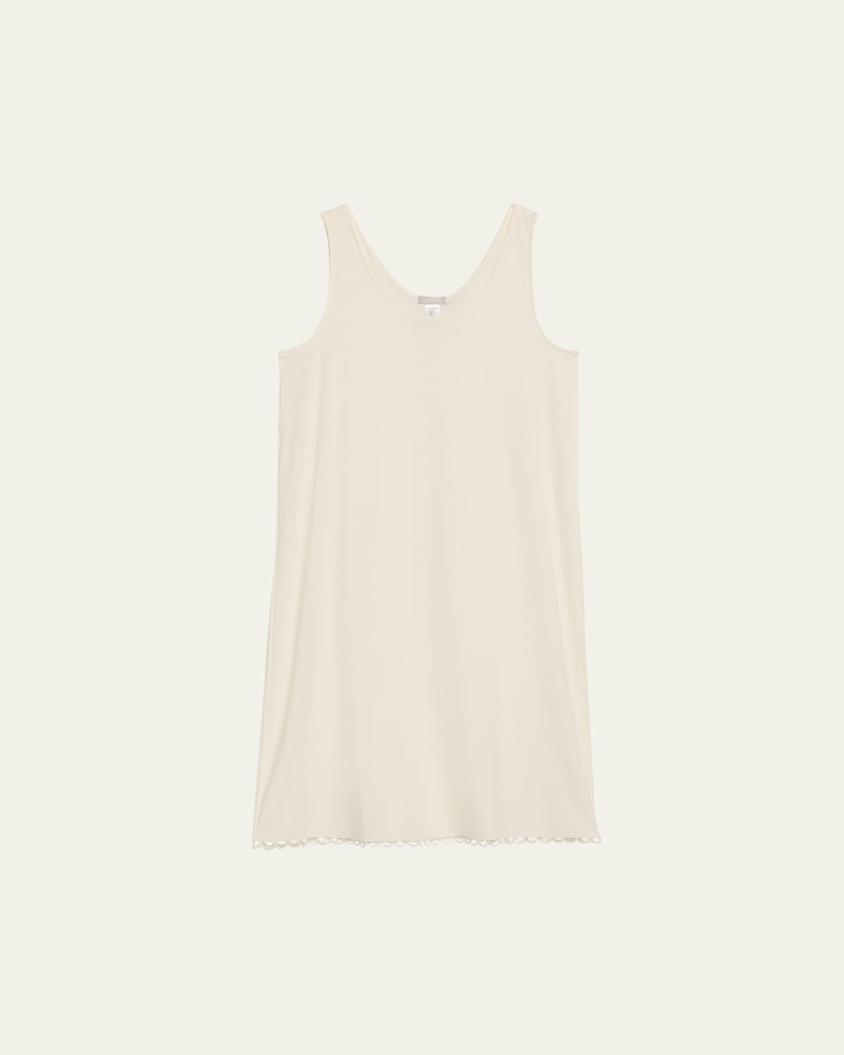 HANRO ANOUK EMBROIDERY-TRIM COTTON TANK NIGHTGOWN 