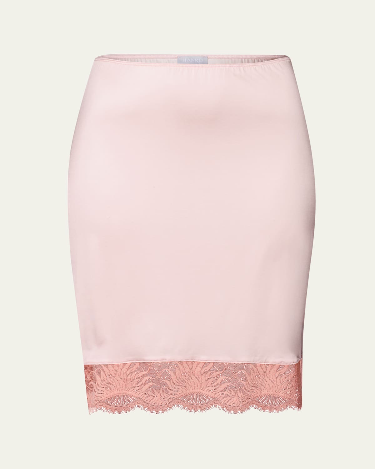 HANRO GALE LACE-TRIM SATIN HALF SLIP 