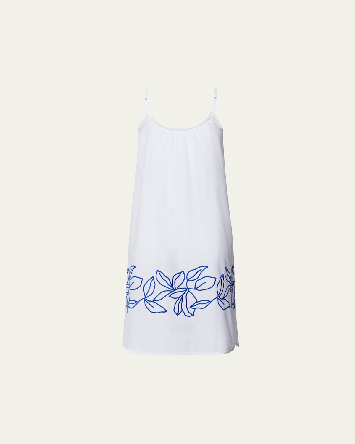 Hanro Liz Leaf-embroidered Cotton Chemise