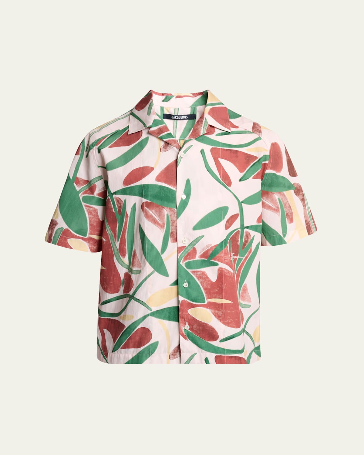 Jacquemus Fonccio Cotton Shirt With Abstract Vegetable Print In Multi